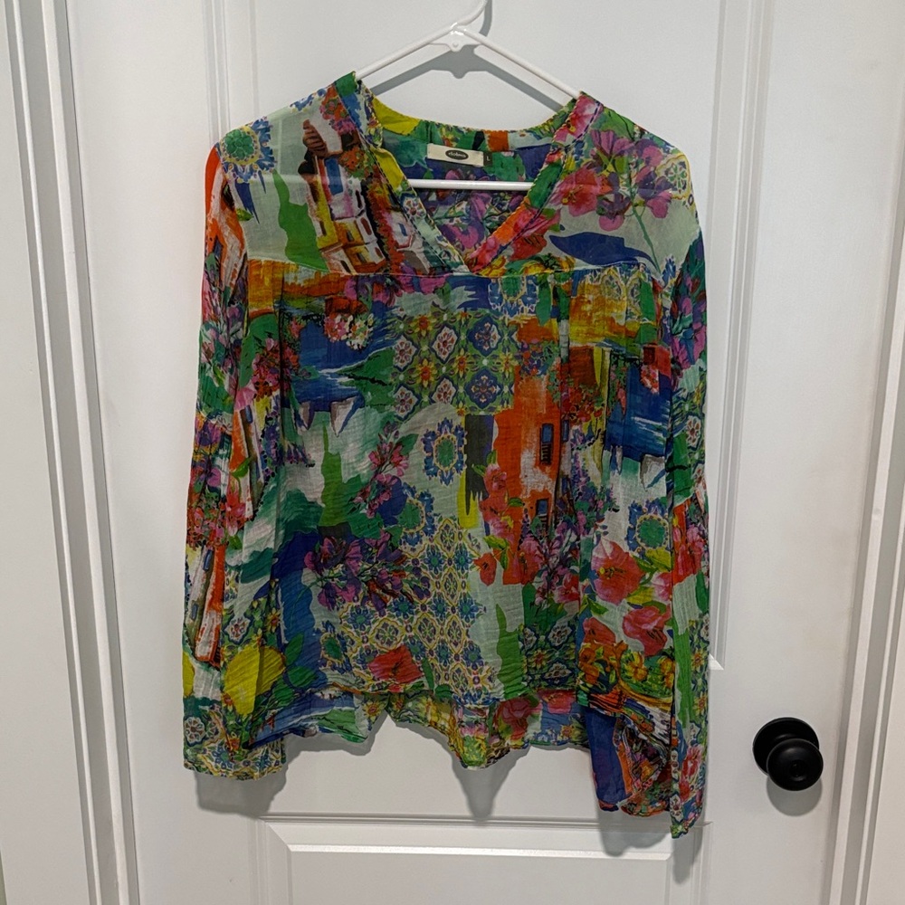 Colorful Floral Women's Blouse